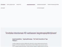 Tablet Screenshot of joogaterapiayhdistys.fi